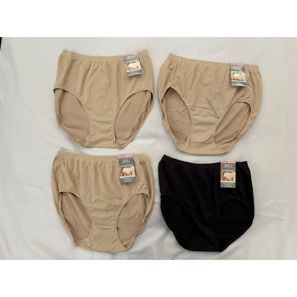 NEW Bali Comfort Revolution Bali Briefs Style 803J 4 Pair Women's Size 10/11